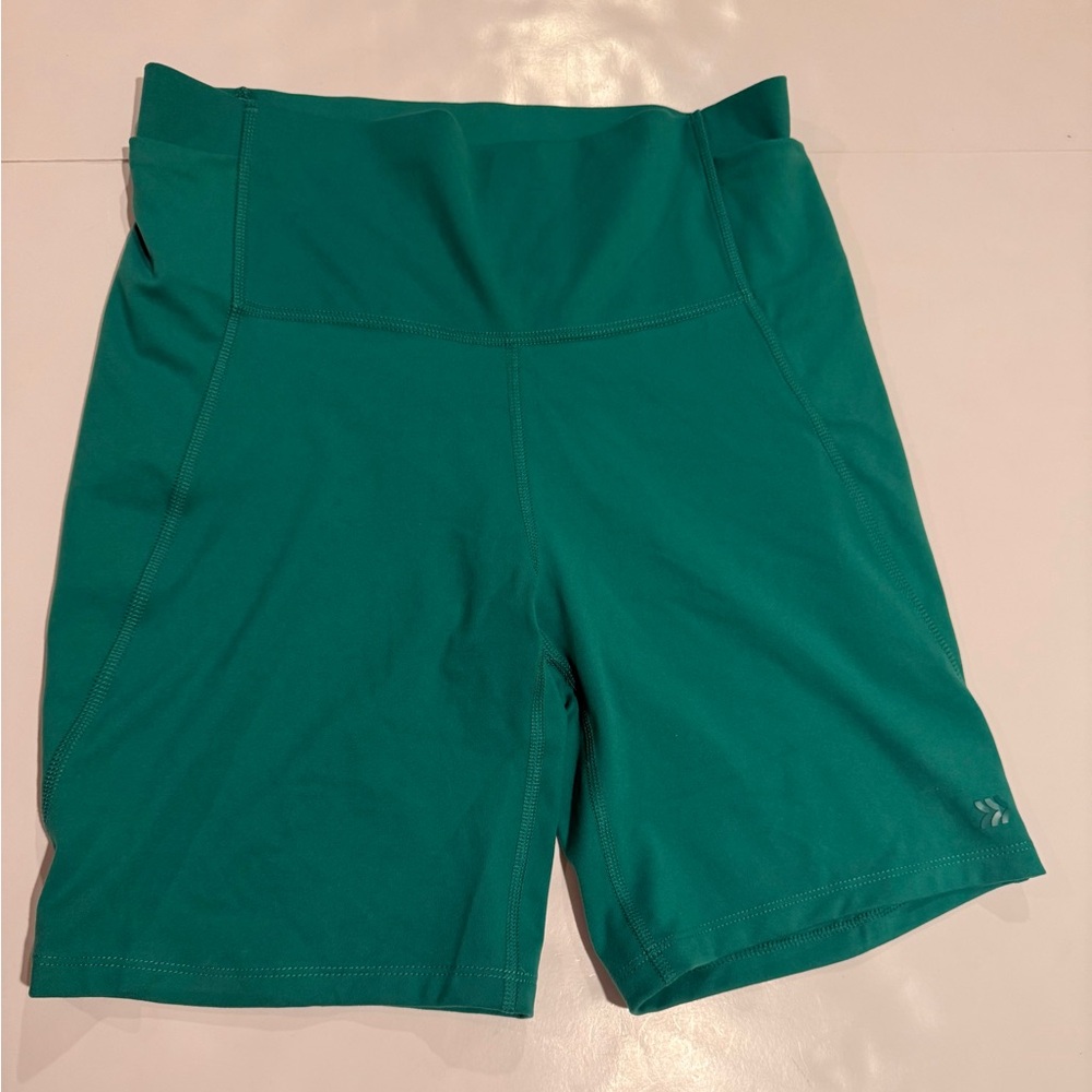 all in motion Teal Green High-Rise Bike Shorts